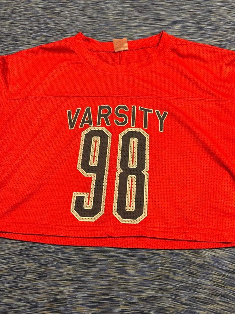 Red Varsity 98 Crop Top
